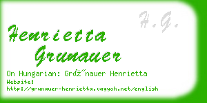 henrietta grunauer business card